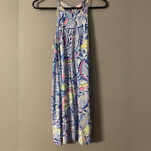 Vibrant Blue Patterned Women's Skirt